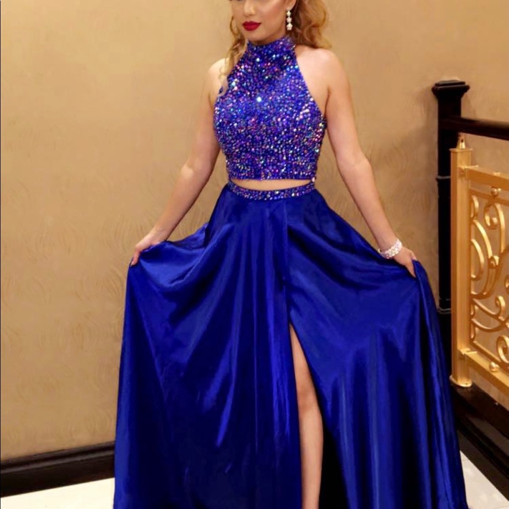 Sherri hill two piece evening dress with